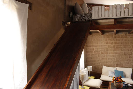 To get down from the loft, try using the adult slide